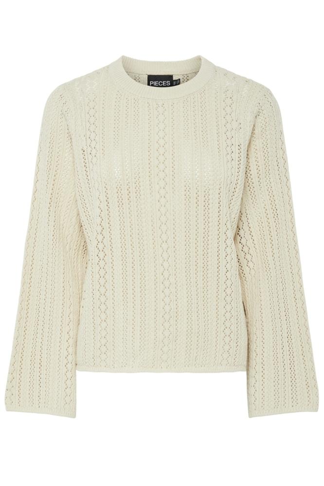 PCNUKA LS O-NECK KNIT NOOS BC 17154616 Birch